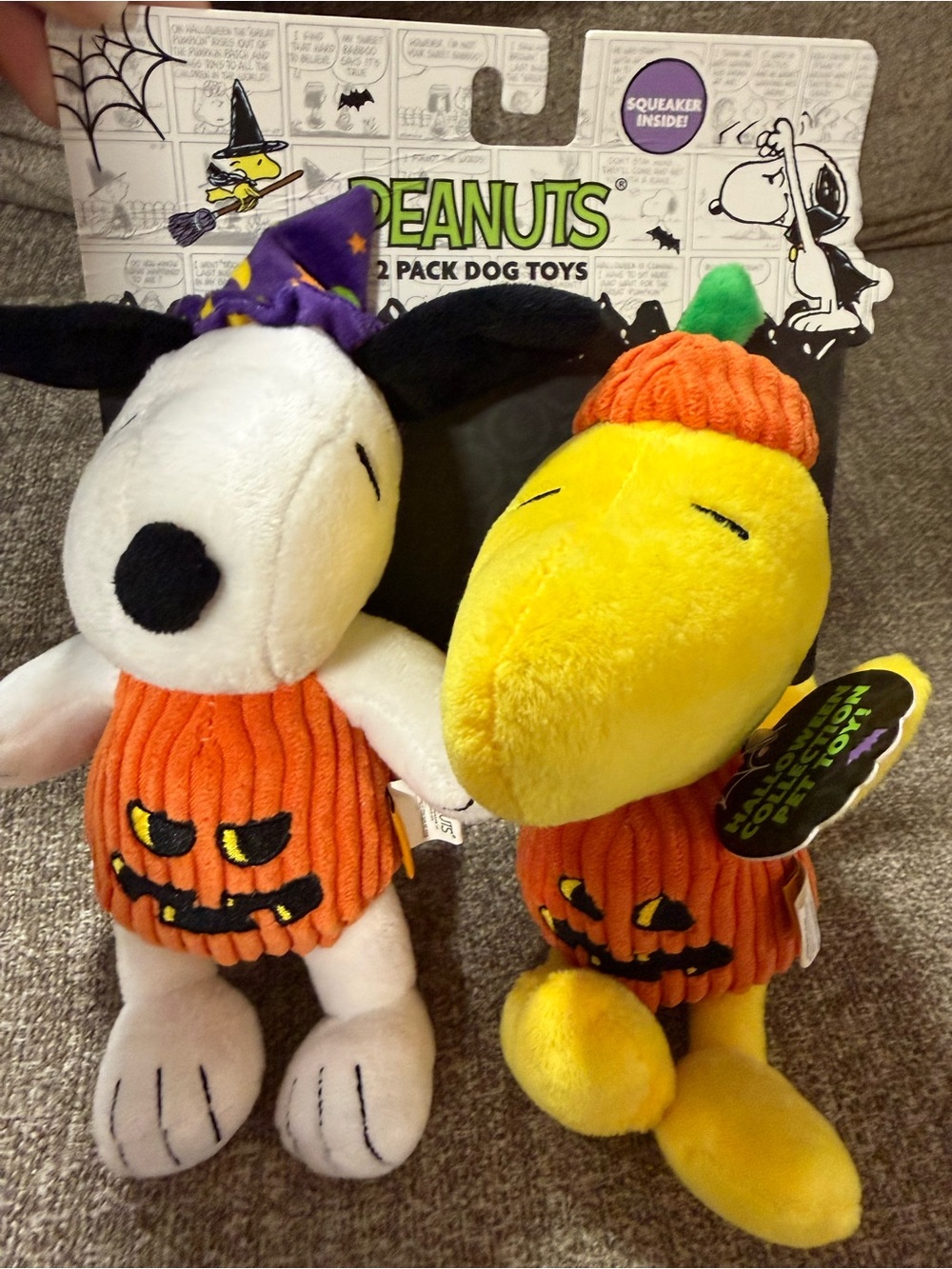 Peanuts Snoopy & Woodstock Halloween Plush Dog Toys